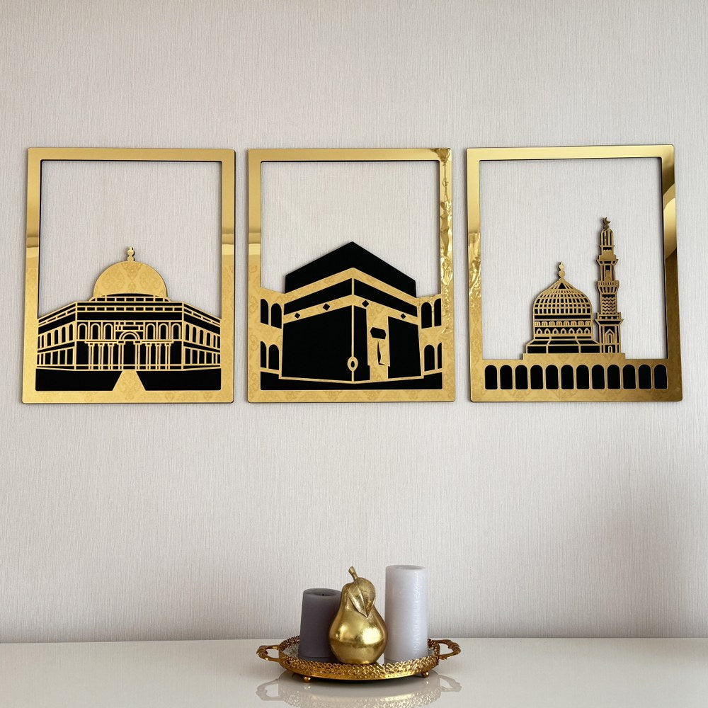 Masjid Al-Haram | Kaaba | Masjid An-Nabawi Masjid Islamic Wall Art