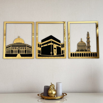 Masjid Al-Haram | Kaaba | Masjid An-Nabawi Masjid Islamic Wall Art