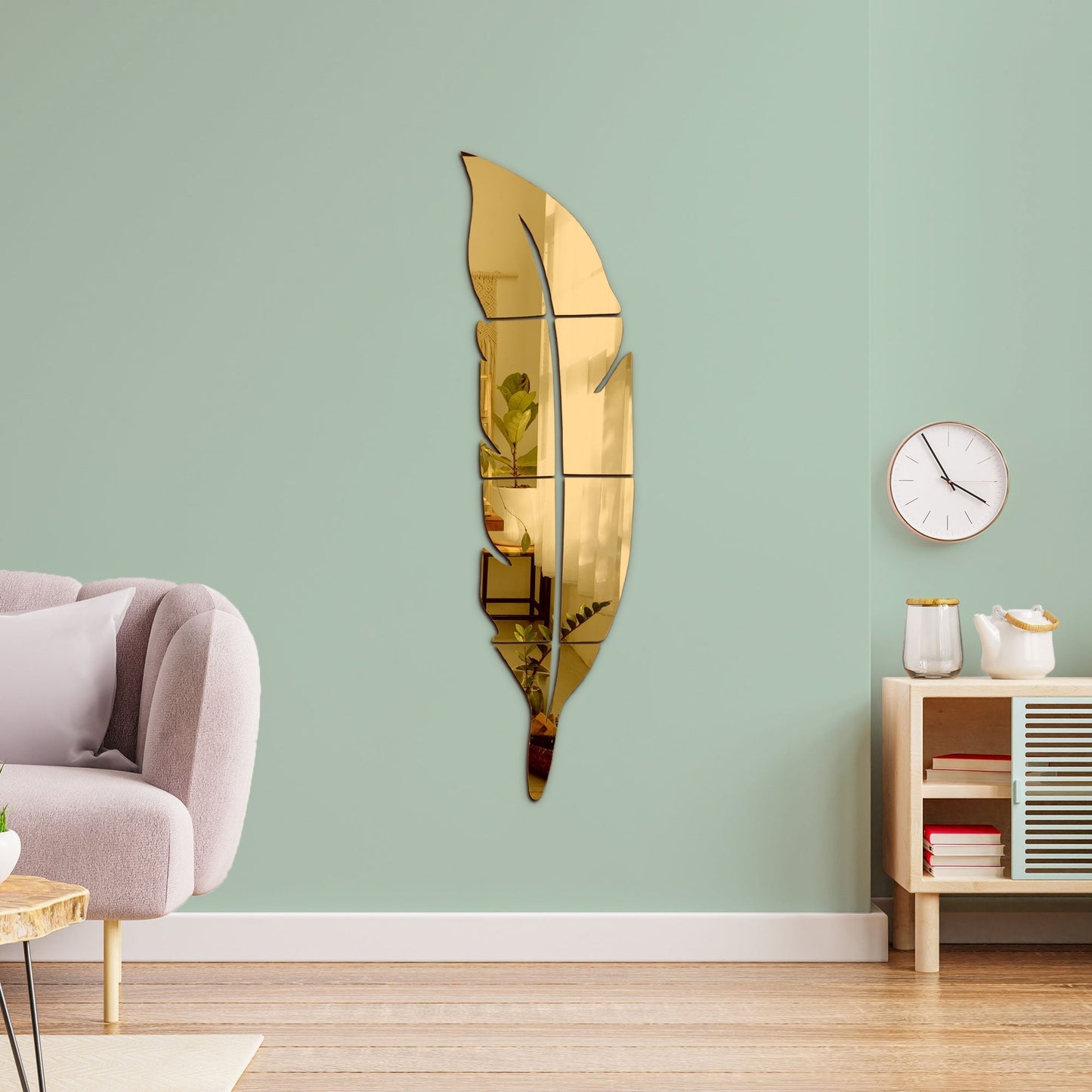 Feather Mirror | Wall Stickers