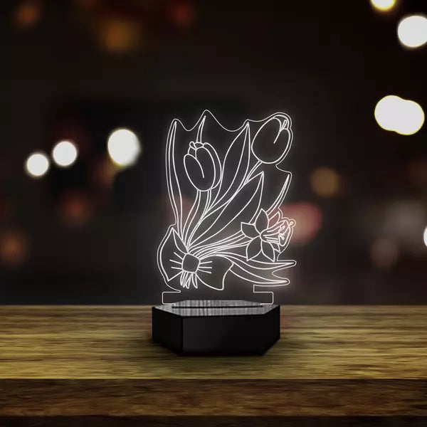 Flowers 3D Illusion Lamp