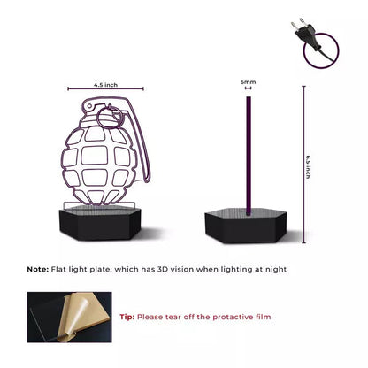 Grenade 3D Illusion Lamp