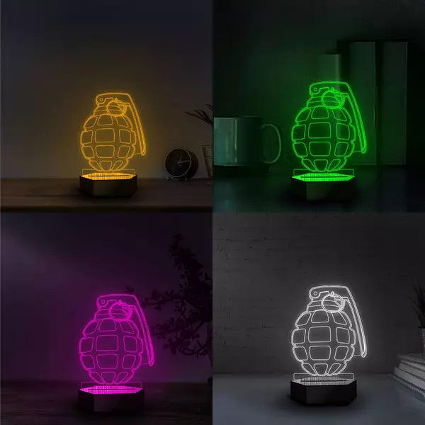 Grenade 3D Illusion Lamp