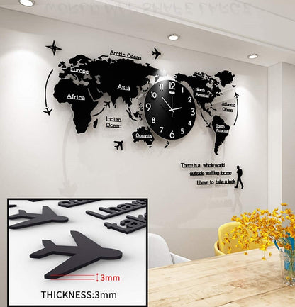 World Map Clock | Wall Clocks